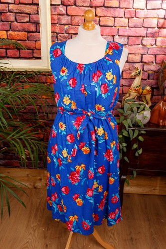 Vintage summer dress blue - summer,